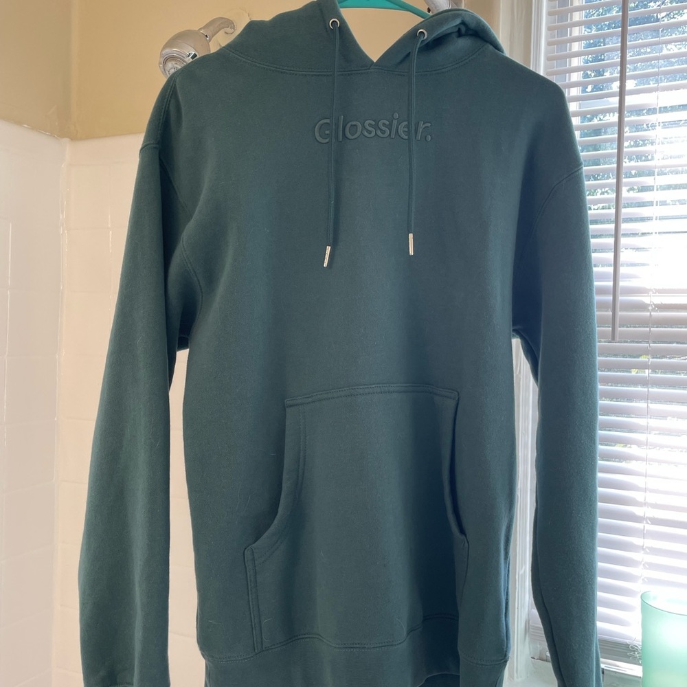 XS glossier sage green hoodie